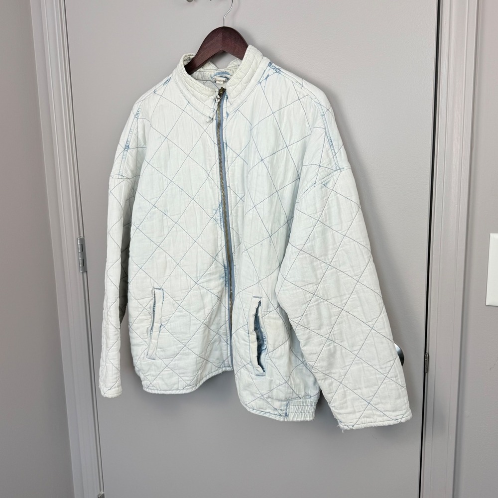 Gap Quilted Transitional Jacket Indigo Chambray A… - image 4